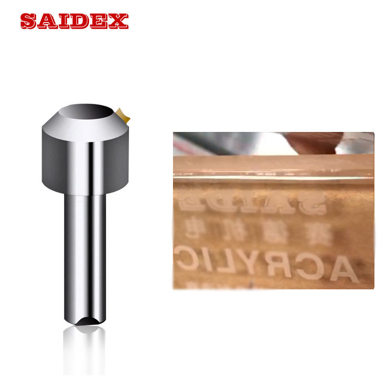 Fornitura di fabbrica di alta qualità, macchina per rifilatura in acrilico, speciale utensile di fresatura per smussatura con diamante monocristallino CNC per acrilico/PS