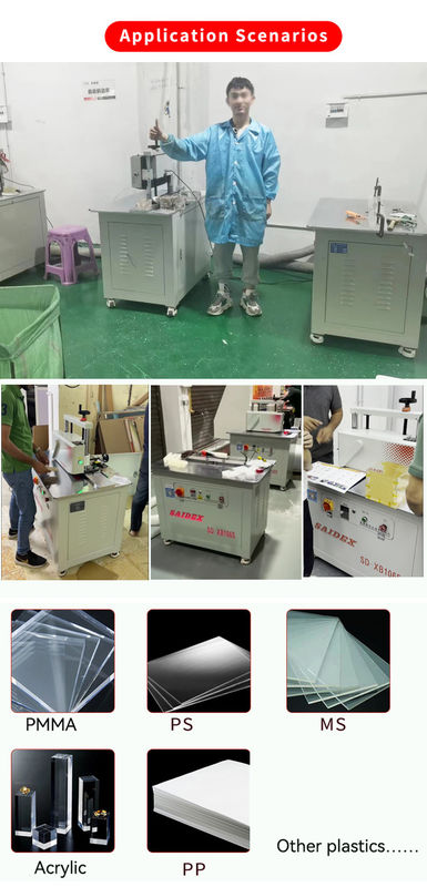Macchina automatica per smussatura e lucidatura mini elettrica a 45 gradi in PMMA PS acrilico medio con motore da 3KW
